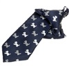 Cravate Enfant Bleu Marine avec Schnauzer Blanc