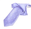 Cravate Enfant Mauve à Pois Blancs