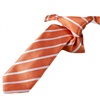 Cravate Enfant Orange Rayures Blanches