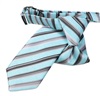 Cravate Enfant Rayures Turquoises et Grises