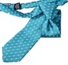 Cravate Enfant Turquoise Carrés