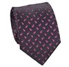 Cravate Paisley Noire et Rose