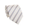 Cravate Rayures Sable et Bleu