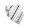 Cravate Rayures Sable et Bleu