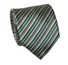 Cravate Rayures Vert et Beige
