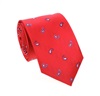 Cravate Rouge Cachemire Bleu