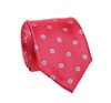 Cravate Rouge avec Fleurs en Soie Naturelle