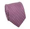 Cravate Rose à Motif Géométrique