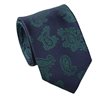Cravate en Soie Bleue Cachemire Vert