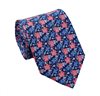 Cravate en Soie Bleue Motif Liberty