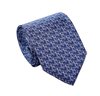 Cravate en Soie Bleu Royal Fleurs Blanches