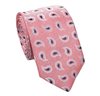 Cravate en Soie Corail avec Motif Paisley