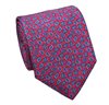 Cravate et Mouchoir Rouge Fraise en Soie Naturelle Paisley