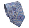 Cravate et Mouchoir en Soie Bleu Paisley