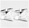 Boutons de Manchette Badminton Blanc