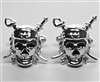 Boutons de Manchette Tête de mort Pirate
