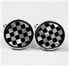 Boutons de Manchette Damier Onyx et Nacre