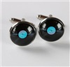 Boutons de Manchette Disques Noirs