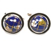 Boutons de Manchette Globe Terrestre Bleu