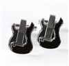 Boutons de Manchette Guitare Électrique Noire