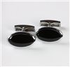 Boutons de Manchette ovales noirs