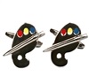 Boutons de Manchette Palette Peintre Couleurs