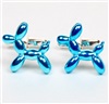 Boutons de Manchette Chien Ballon Turquoise