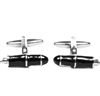 Boutons de Manchette Plume Stylo Noir