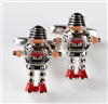 Boutons de Manchette Robot Rouge