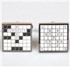 Boutons de Manchette Sudoku et Mots Croisés