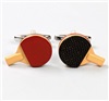 Boutons de Manchette de Ping-Pong Rouge et Noir