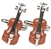 Boutons de Manchette Violon Marron