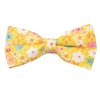 Noeud Papillon Jaune Fleurs