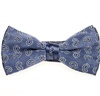 Noeud Papillon Bleu Cobalt Cachemire Blanc