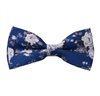 Noeud Papillon Bleu avec Fleurs