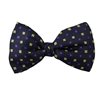 Noeud Papillon Bleu Marine avec Fleurs Violettes