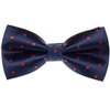 Noeud Papillon Bleu Marine à Pois Rouges