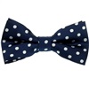 Noeud Papillon Bleu Marine à Pois Blancs