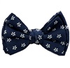 Noeud Papillon Bleu Marine avec Marguerites