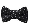 Noeud Papillon Noir avec Motifs Blancs