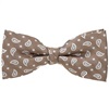 Noeud Papillon Beige Cachemire Blanc