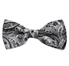 Noeud Papillon Blanc Cachemire Noir et Gris