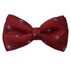 Noeud Papillon Bordeaux avec Têtes de Mort