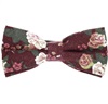 Noeud Papillon Bordeaux avec Fleurs