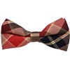 Noeud Papillon Carreaux Écossais Terre Cuite, Beige et Marron