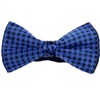 Noeud Papillon Carreaux Noirs et Bleu Canard