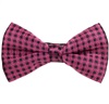 Noeud Papillon Carreaux Noirs et Magenta