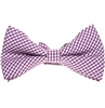 Noeud Papillon Vichy Violet et Blanc