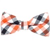 Noeud Papillon Carreaux Vichy Orange et Noir