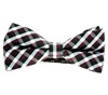 Noeud Papillon Carreaux Vichy Noirs et Bordeaux